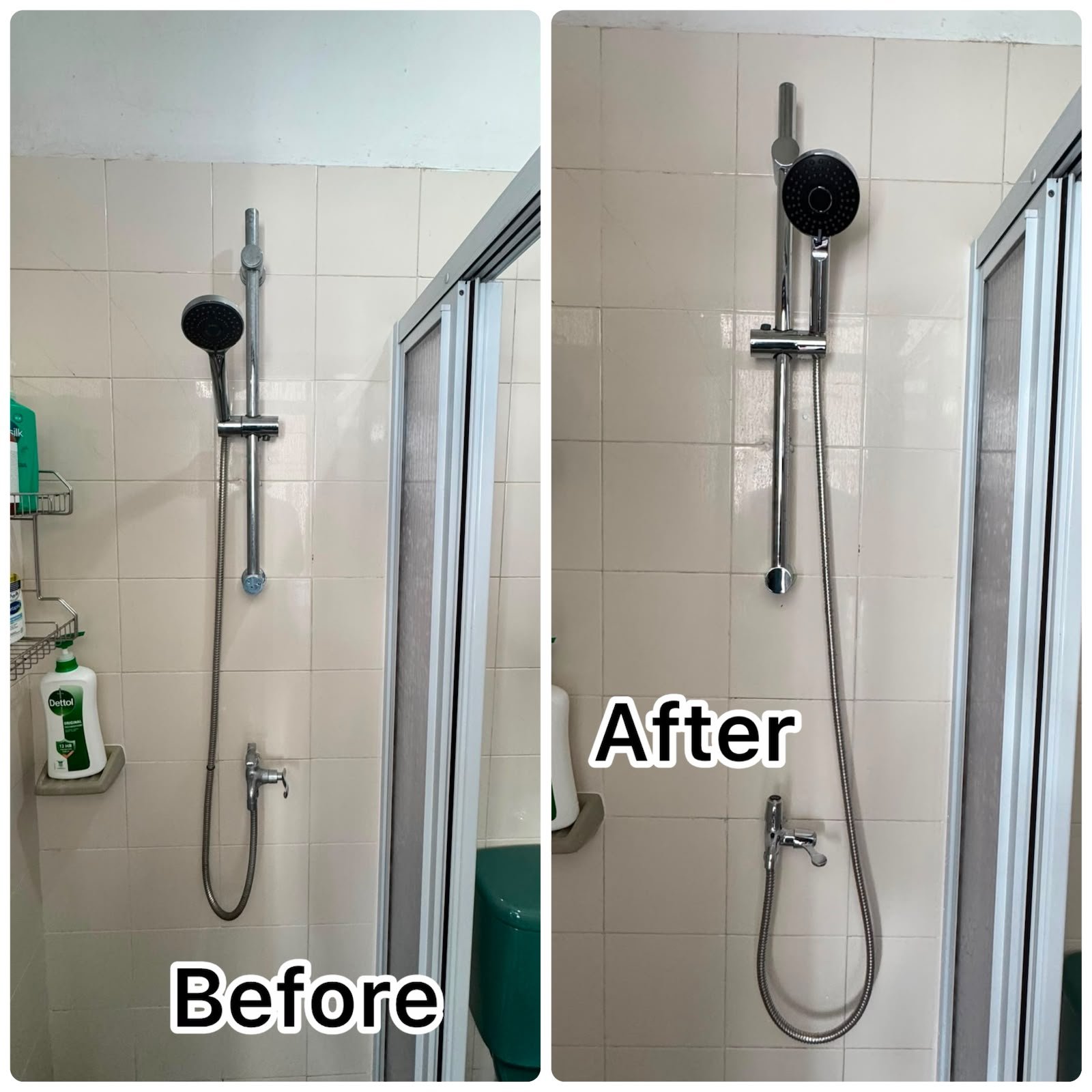 Bathroom Hand Shower Set & Shower Rail Replacement Service in Singapore